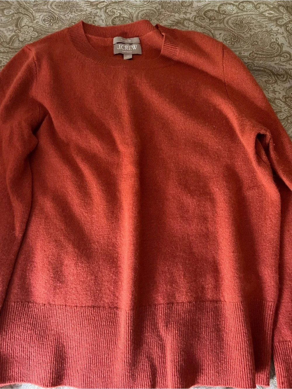 J. Crew Crewneck Sweater in Rust Orange